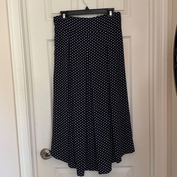 Navy blue and White Polka Dot Skirt size 4 - Picture 3 of 4